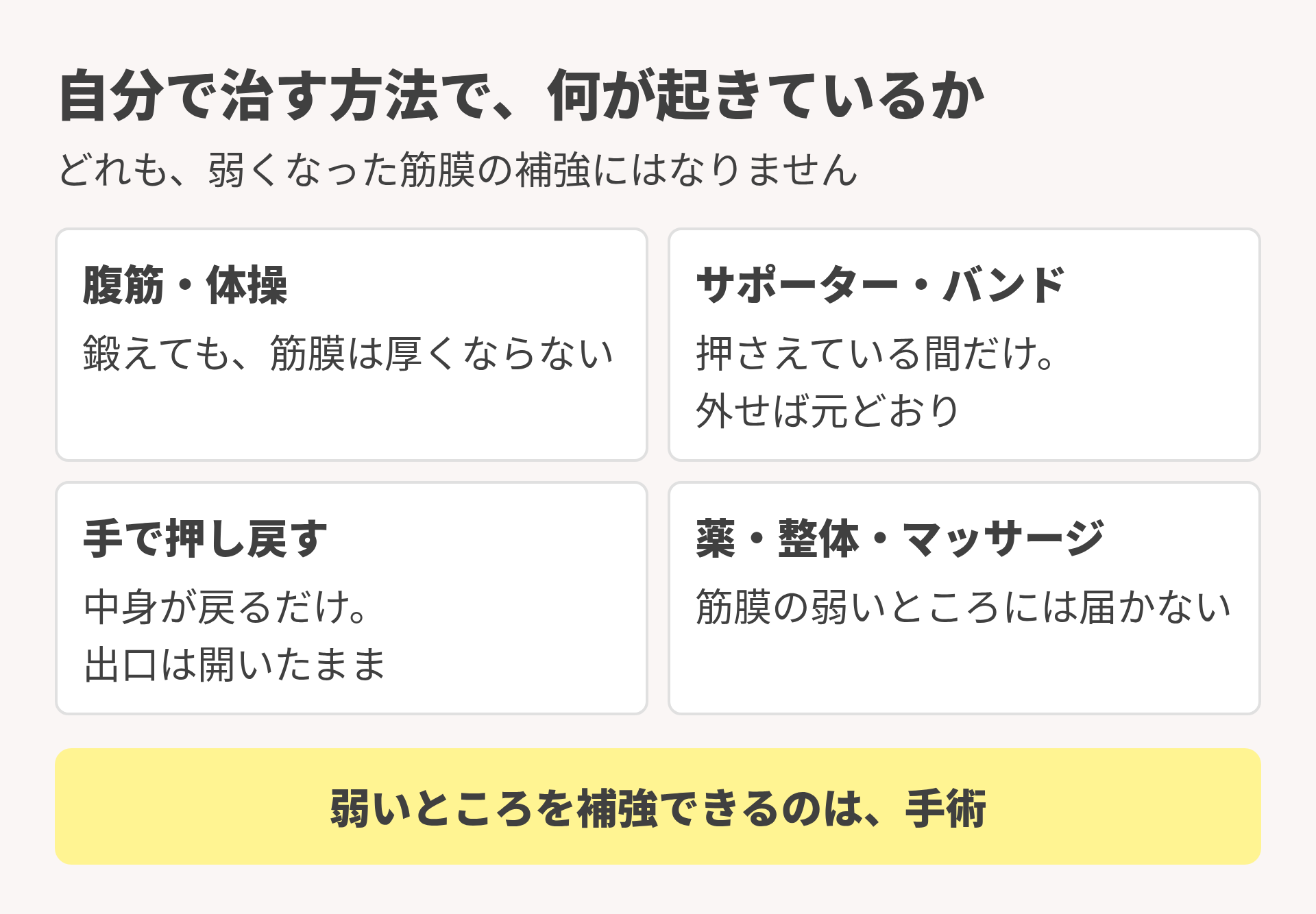 自分で治す方法と穴の関係